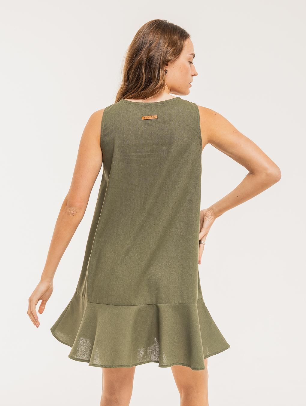 Vestido Rocío verde oliva s/m