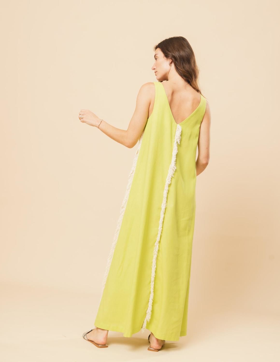 Vestido Zafiro verde lima m/l