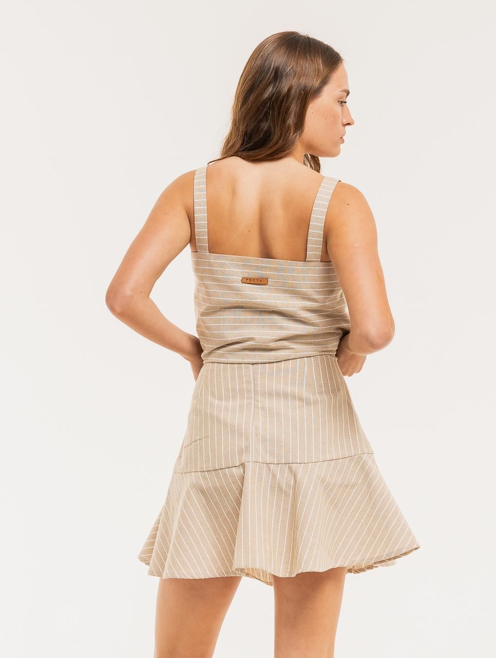 Falda René beige l