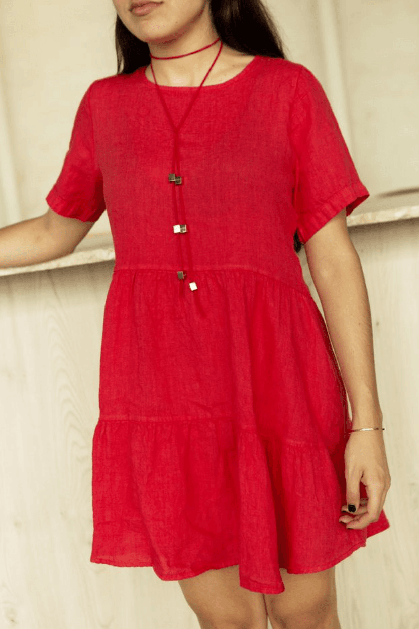 Vestido New Girasol rojo m