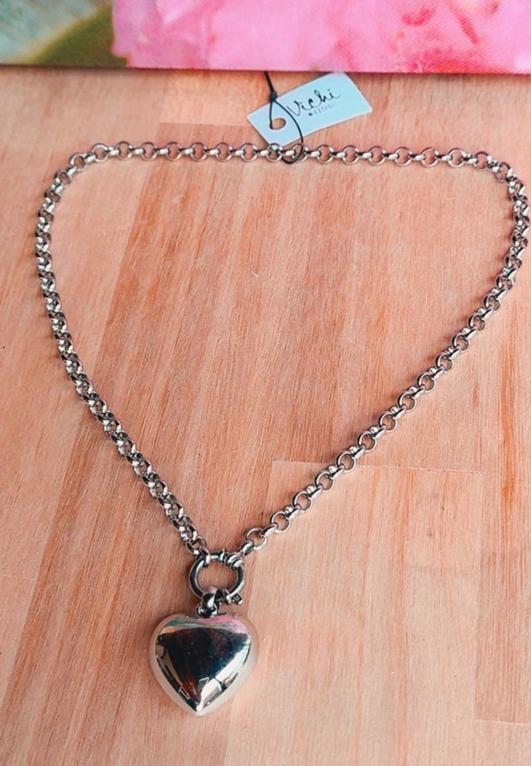 Collar Corazon plateado n/a