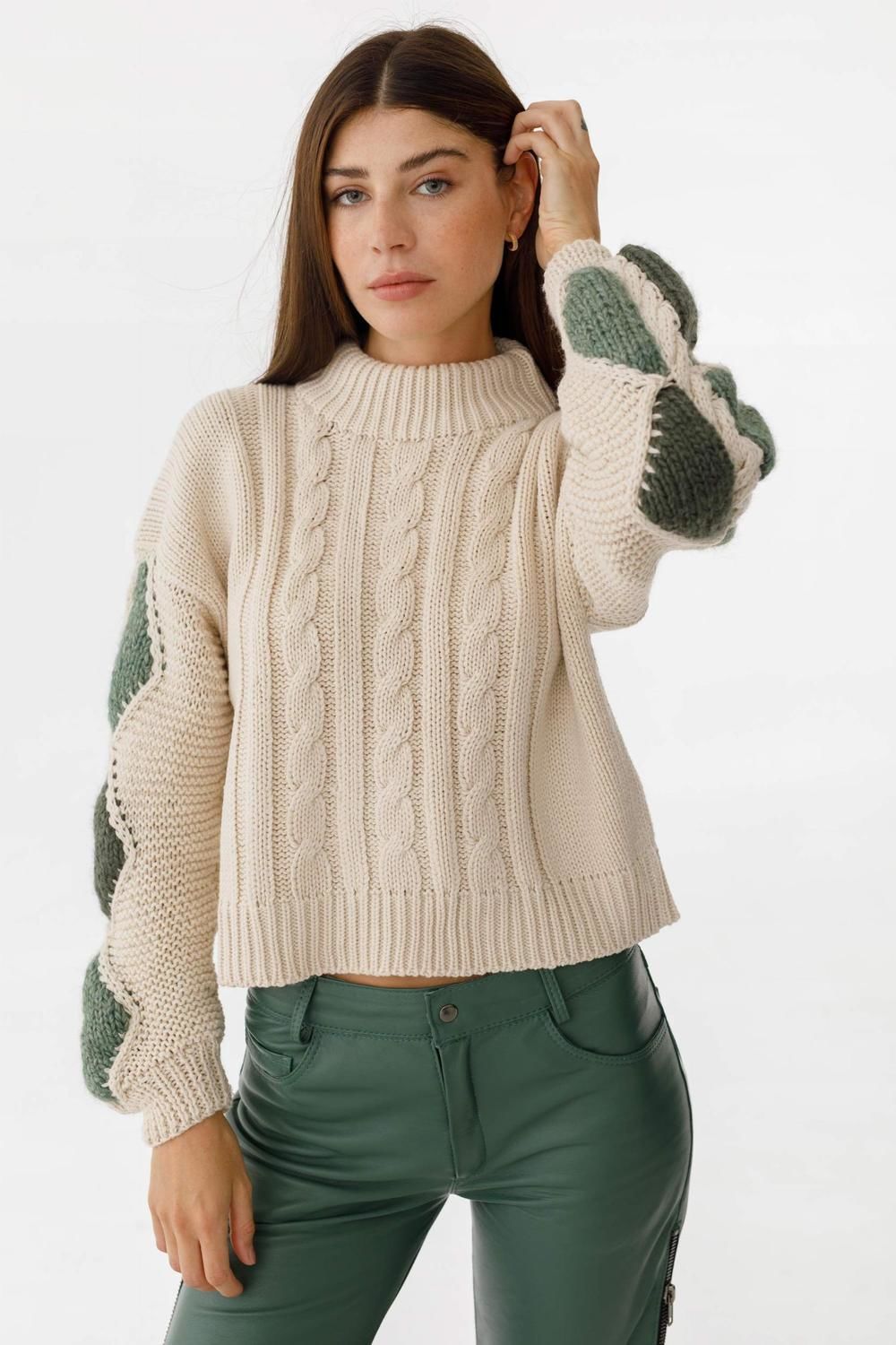 Sweater Sakura verde talle unico