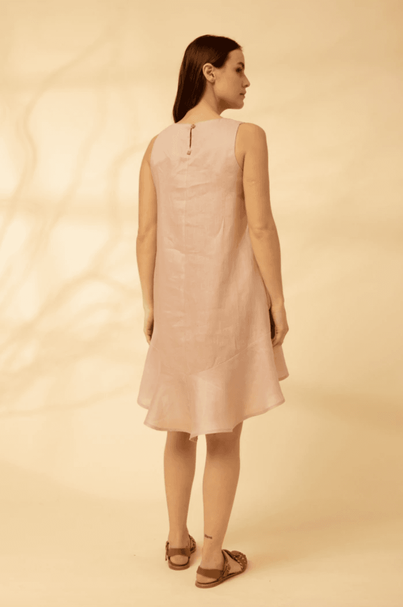 Vestido Folk Short rosado m