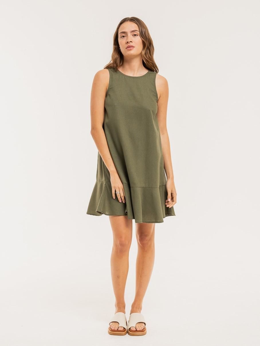 Vestido Rocío verde oliva s/m