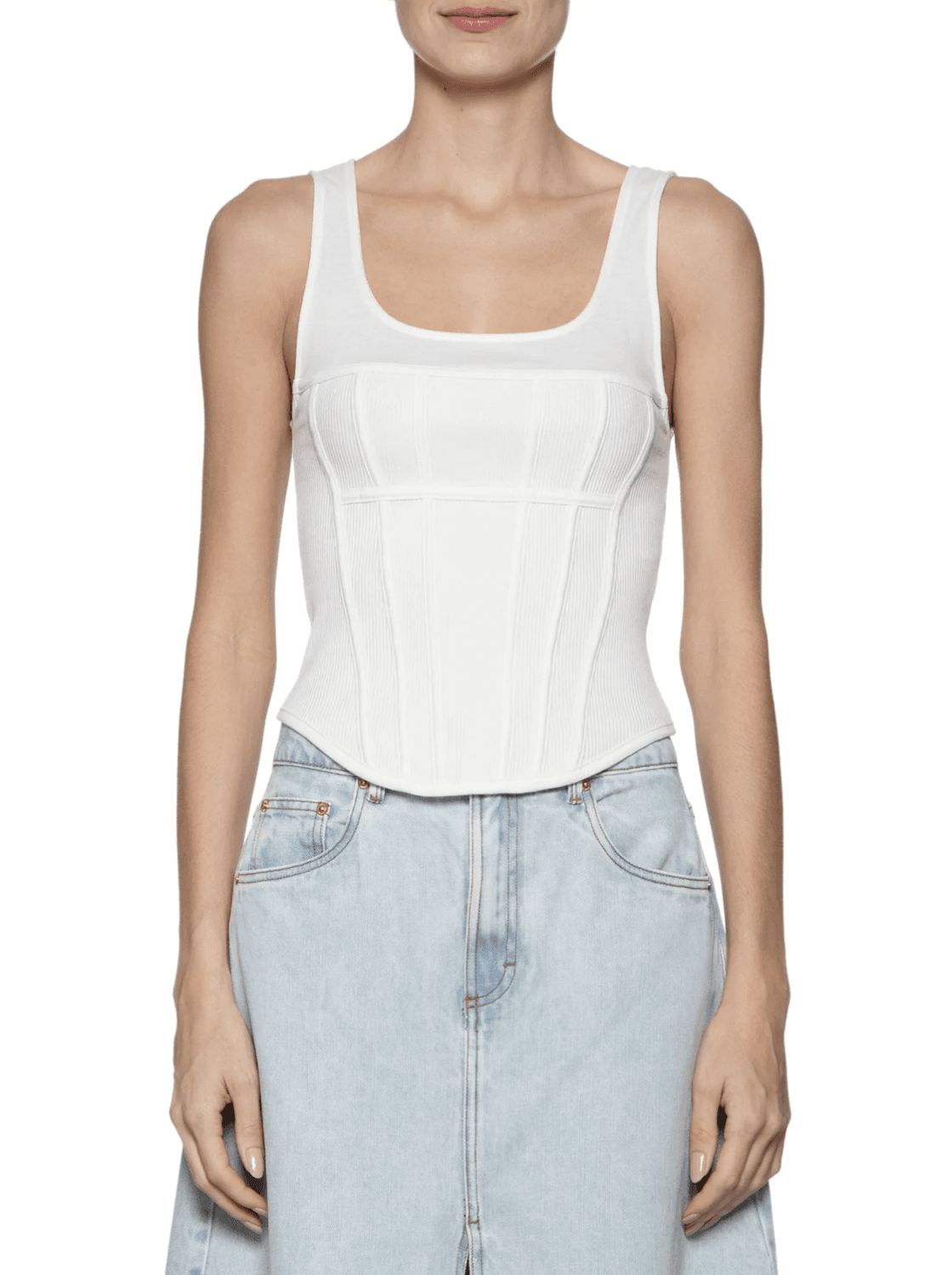 Remera Corset blanco s