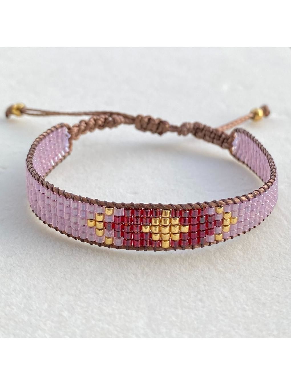 Pulsera OASIS tejida rosado pastel n/a