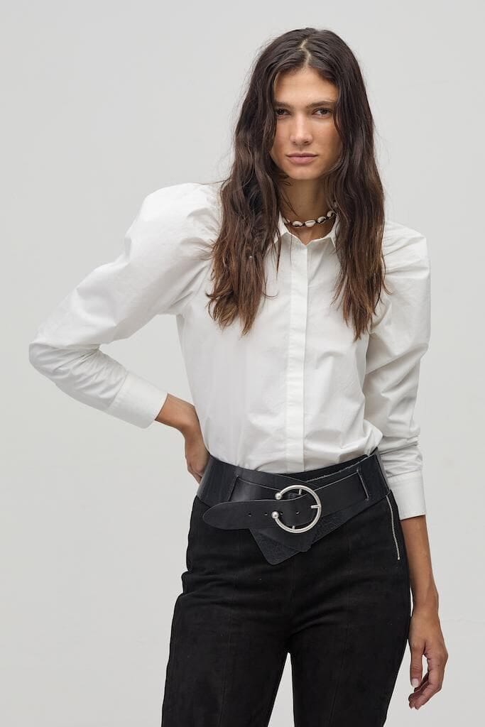 Camisa Lola en Algodon - Blanco blanco xs