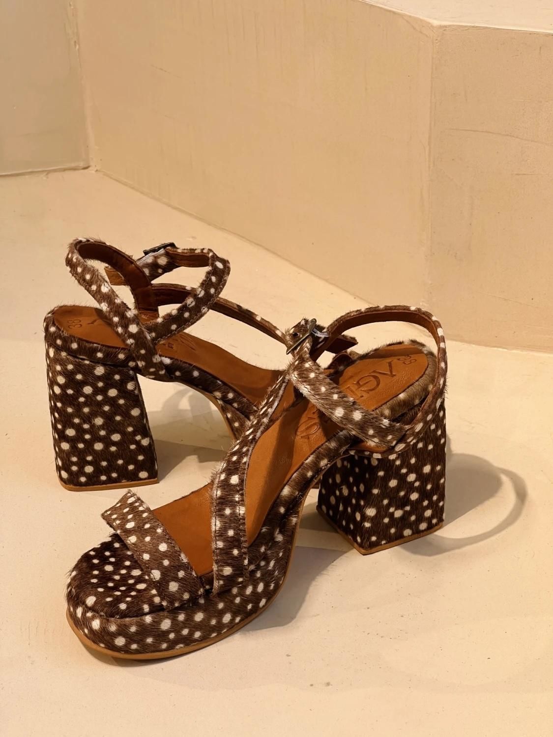 Dots Sandal chocolate 36