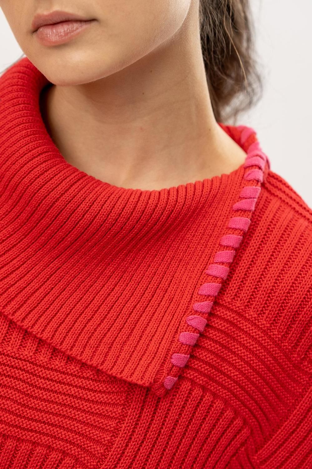 Capa Knit rojo talle unico