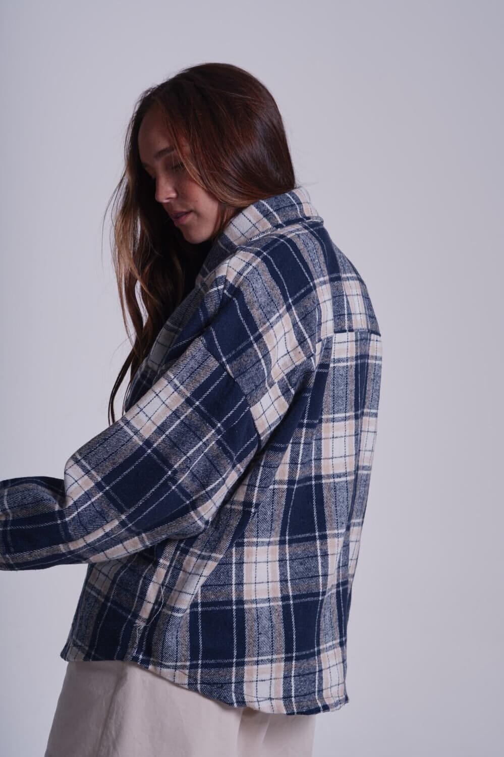 Sobrecamisa Tartan azul talle unico