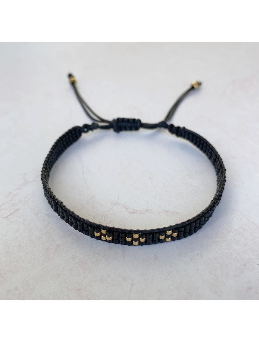 Pulsera PAULA tejida negro n/a