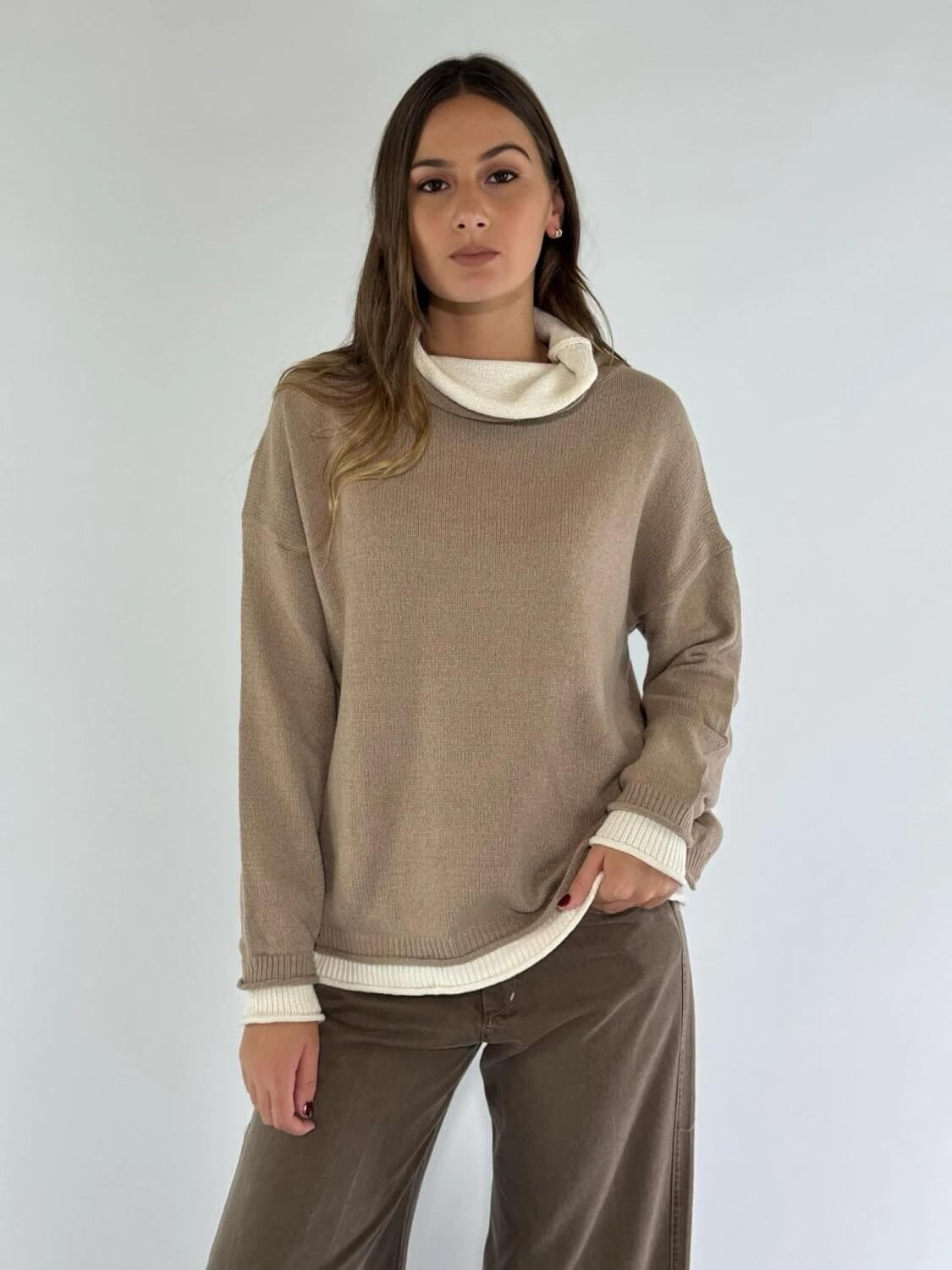 SWEATER ARIANA tostado talle unico