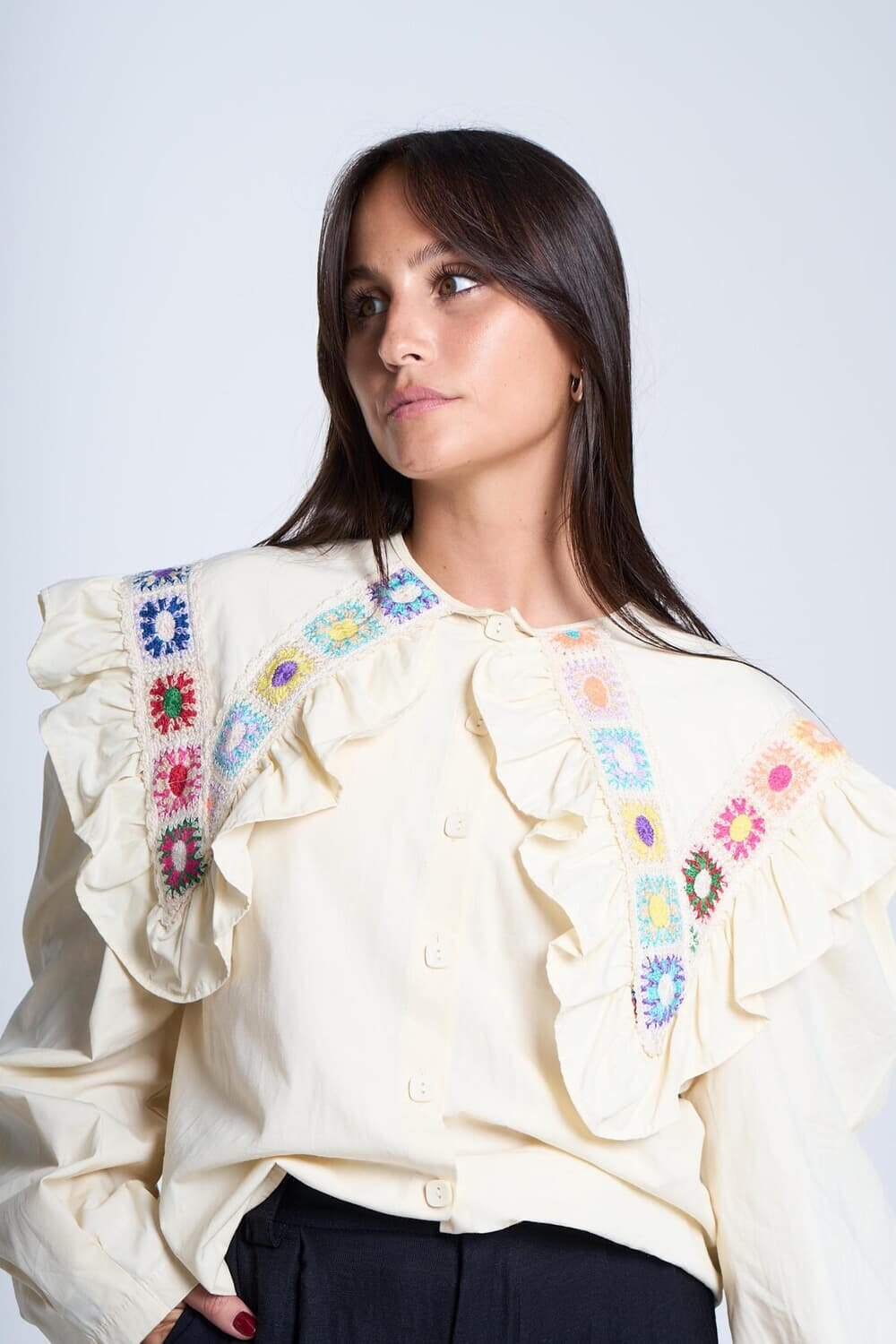 Camisa New Valley beige talle unico