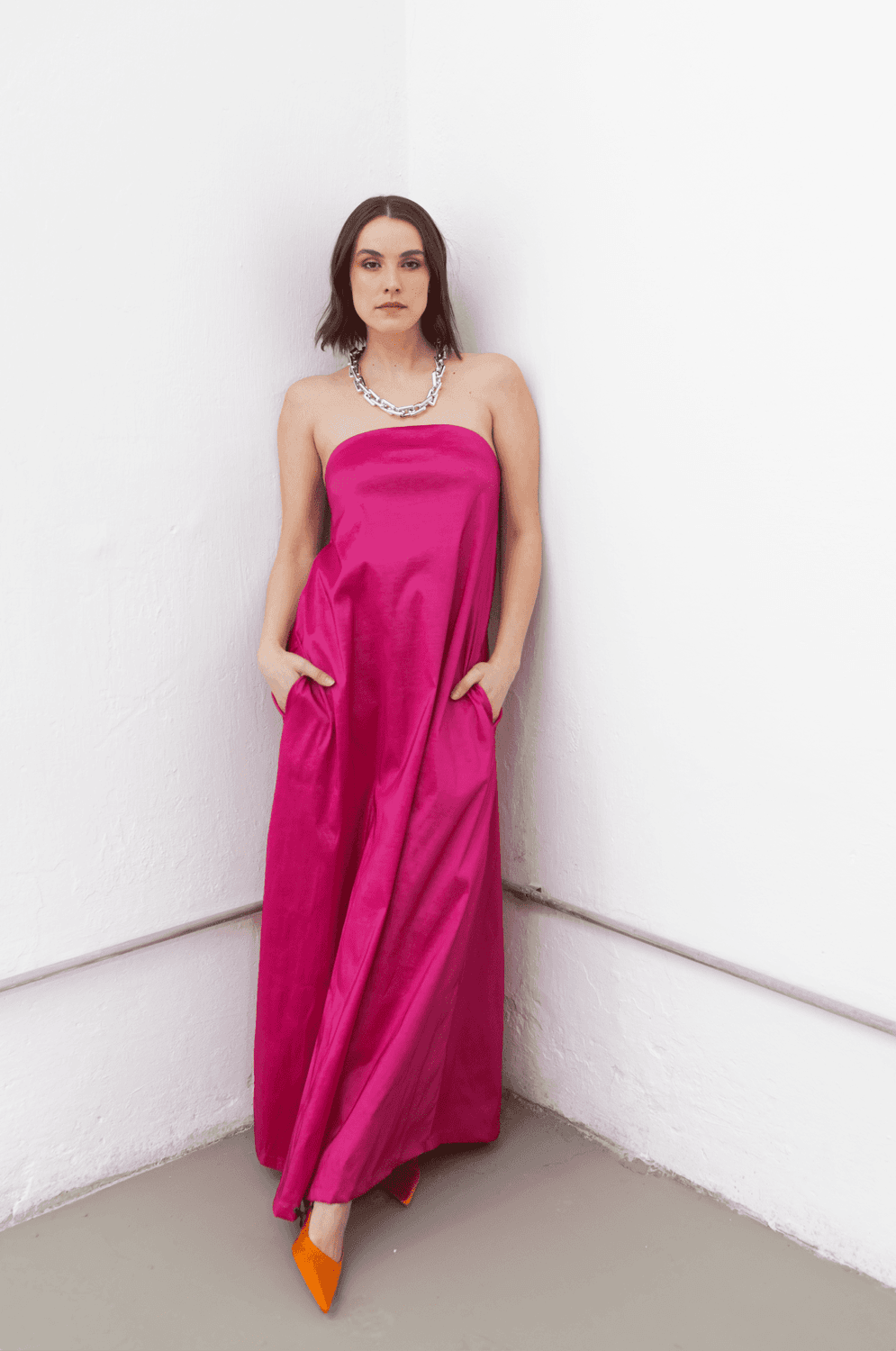 Vestido Dublin fucsia talle unico