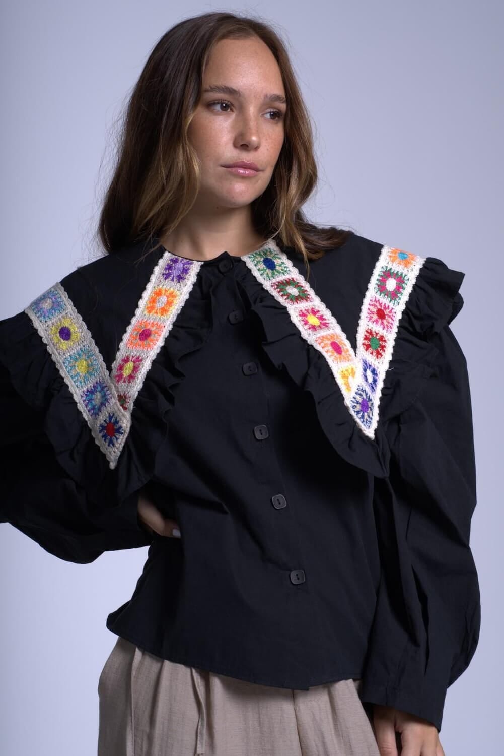 Camisa New Valley negro talle unico