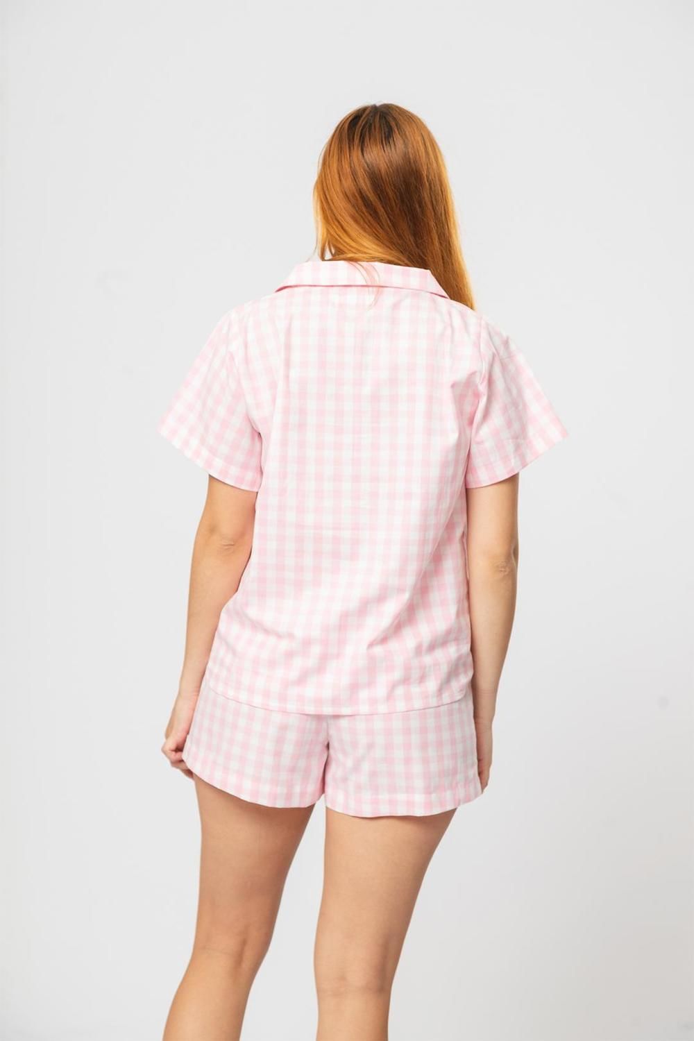 Pijama camisero Orión rosado 4