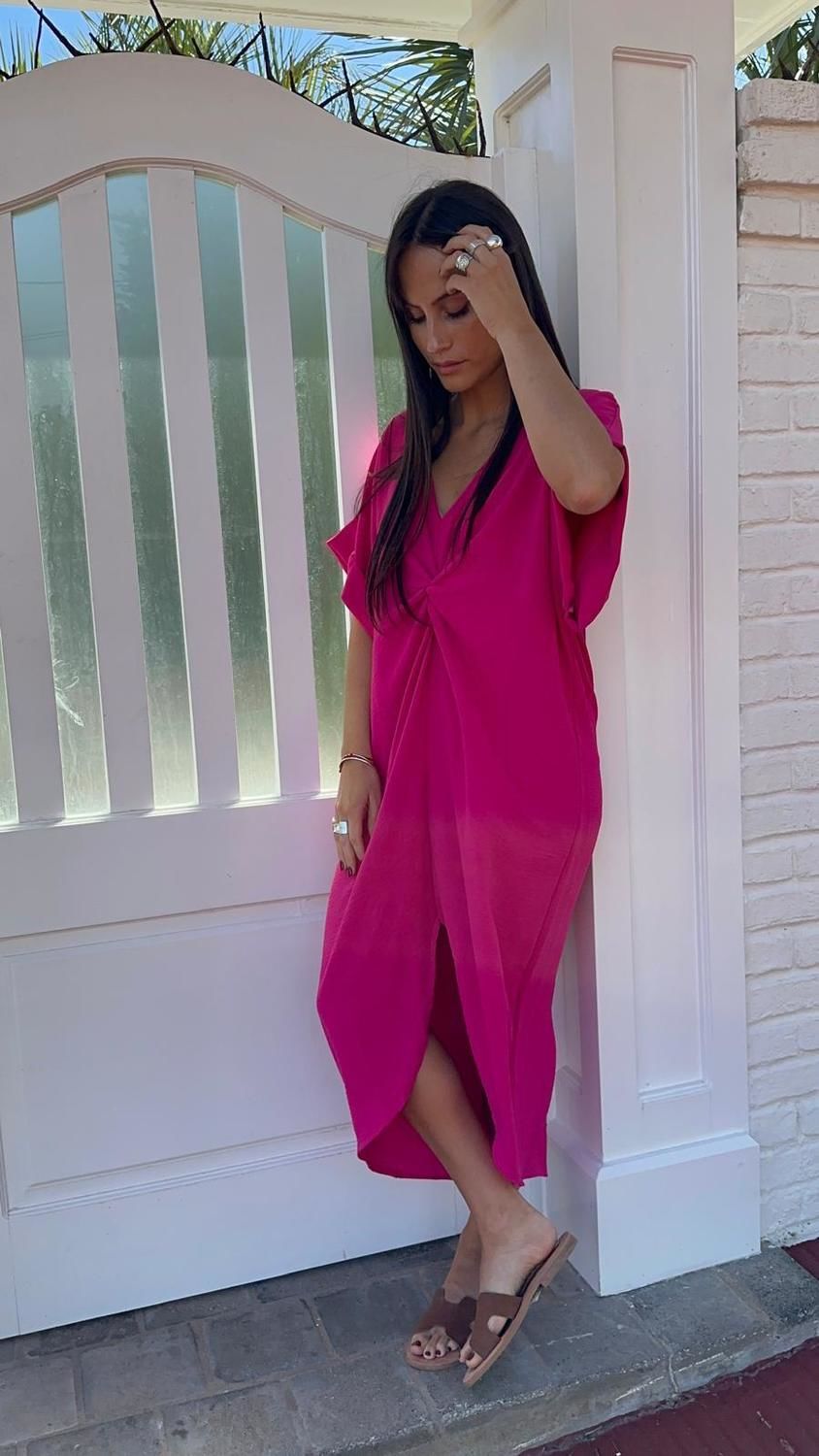 Vestido Megan fucsia talle unico