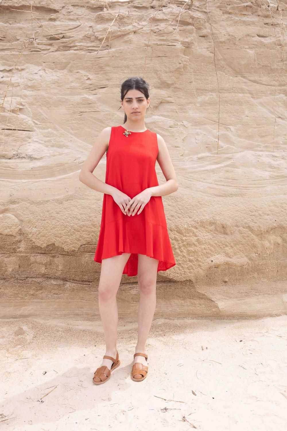 Vestido Folk Short rojo l