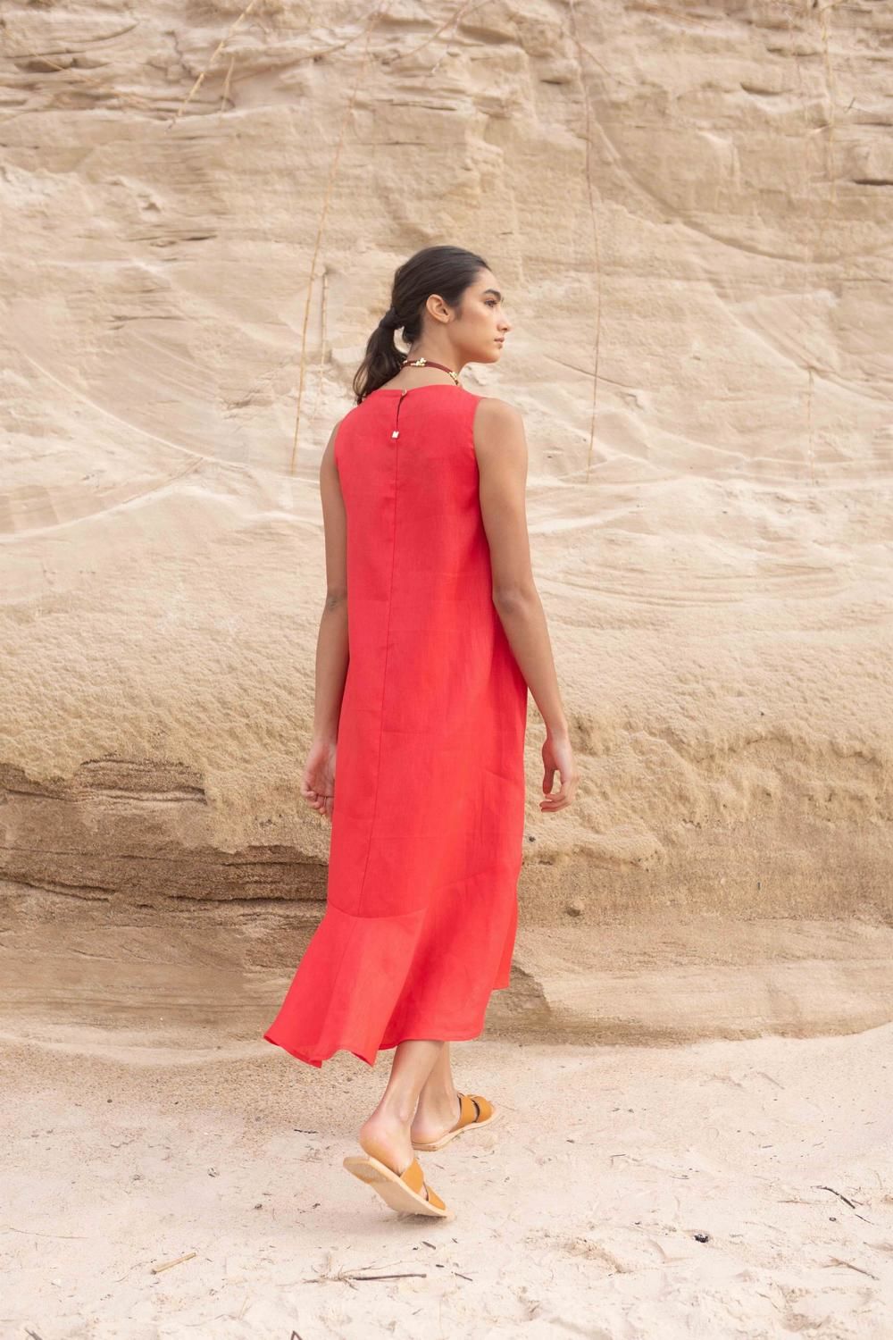 Vestido Folk Long rojo l