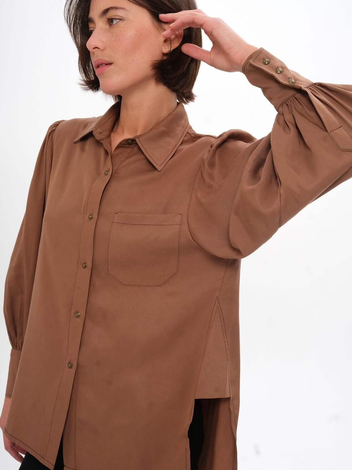 Camisa Twist marron s