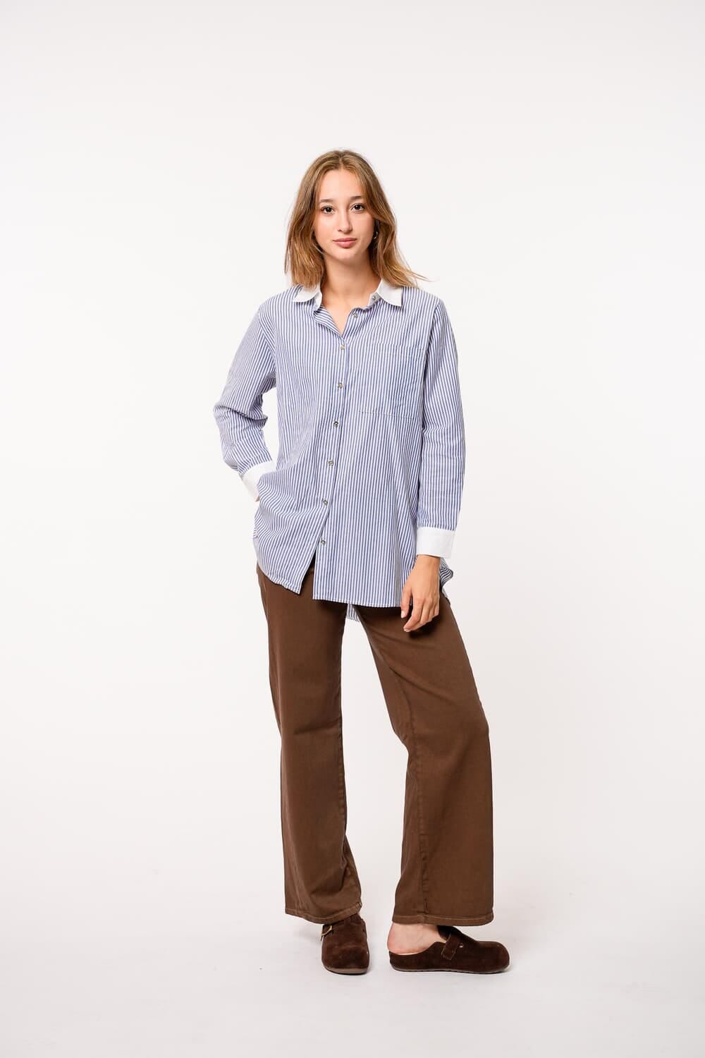 Jean wide leg Bitter marron 24