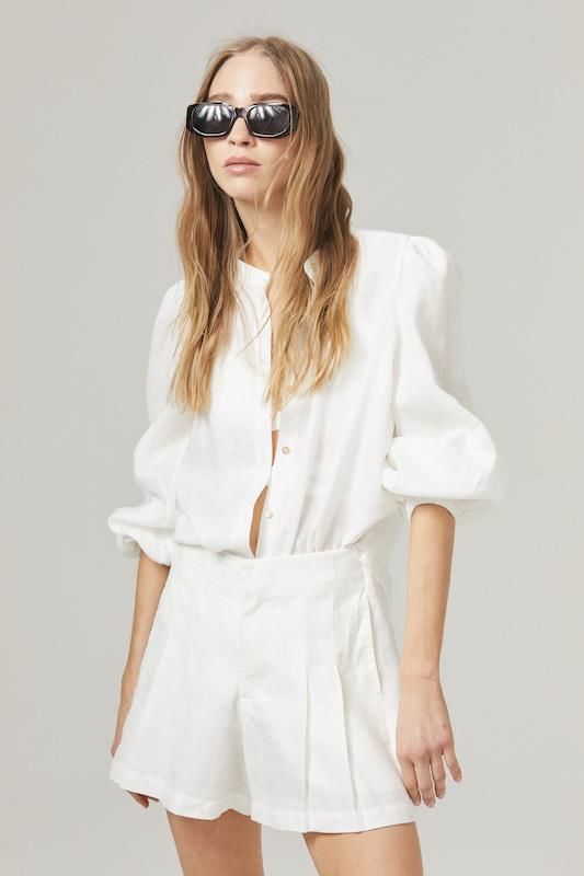 Camisa Meknes en Lino - Off-White blanco xl