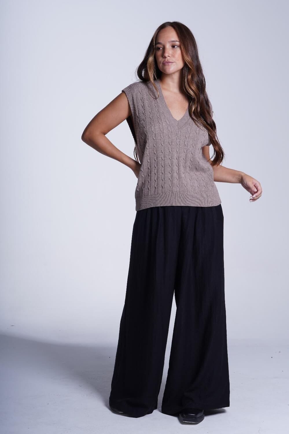 Chaleco Oxford vison talle unico