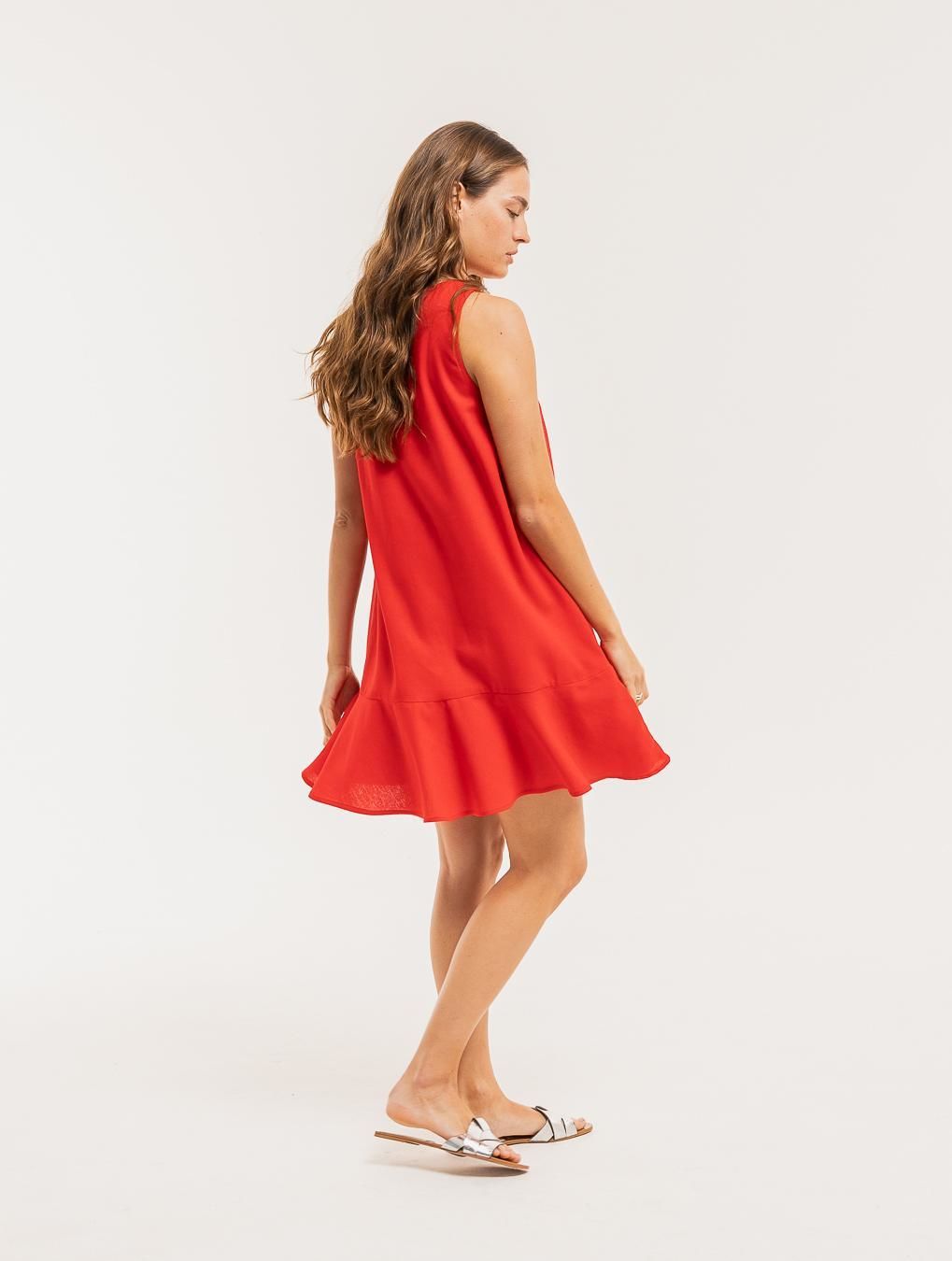 Vestido Rocío rojo m/l