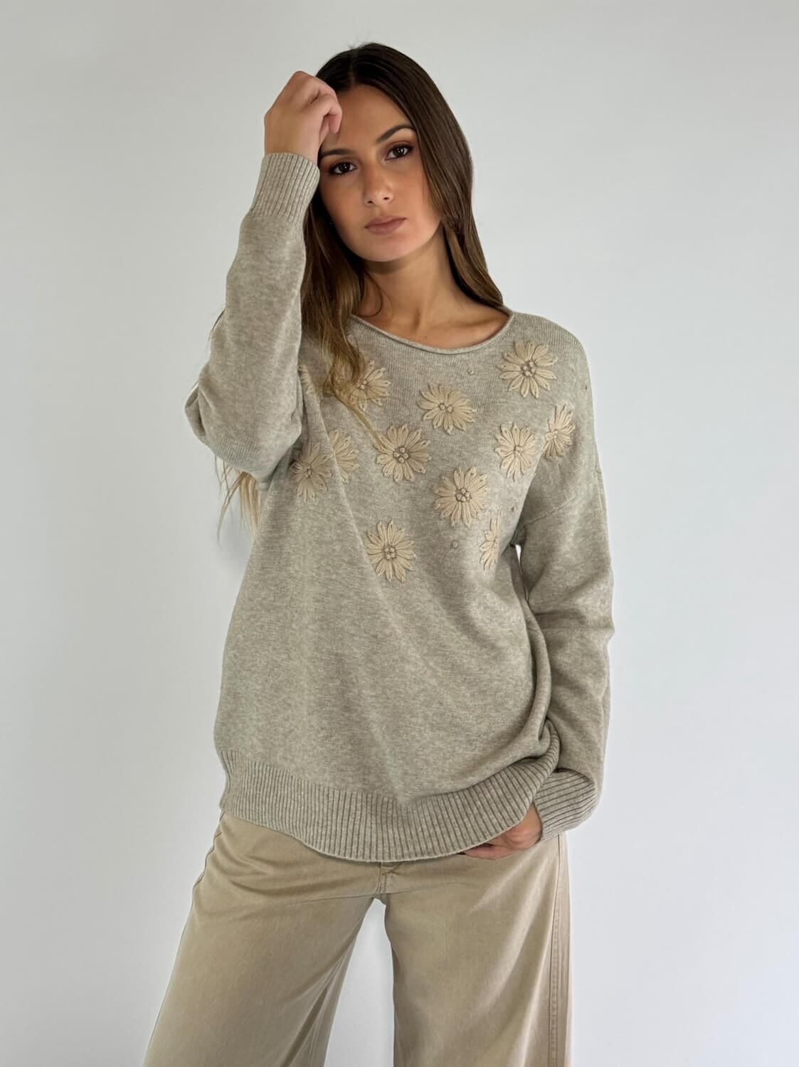 SWEATER RITA beige talle unico