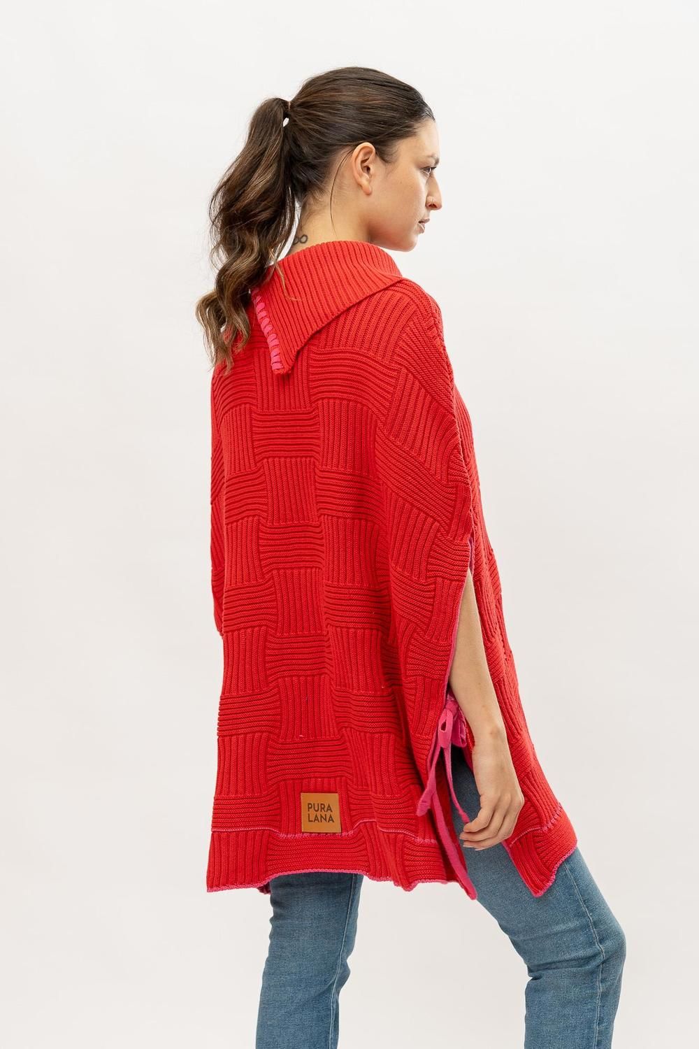 Capa Knit rojo talle unico