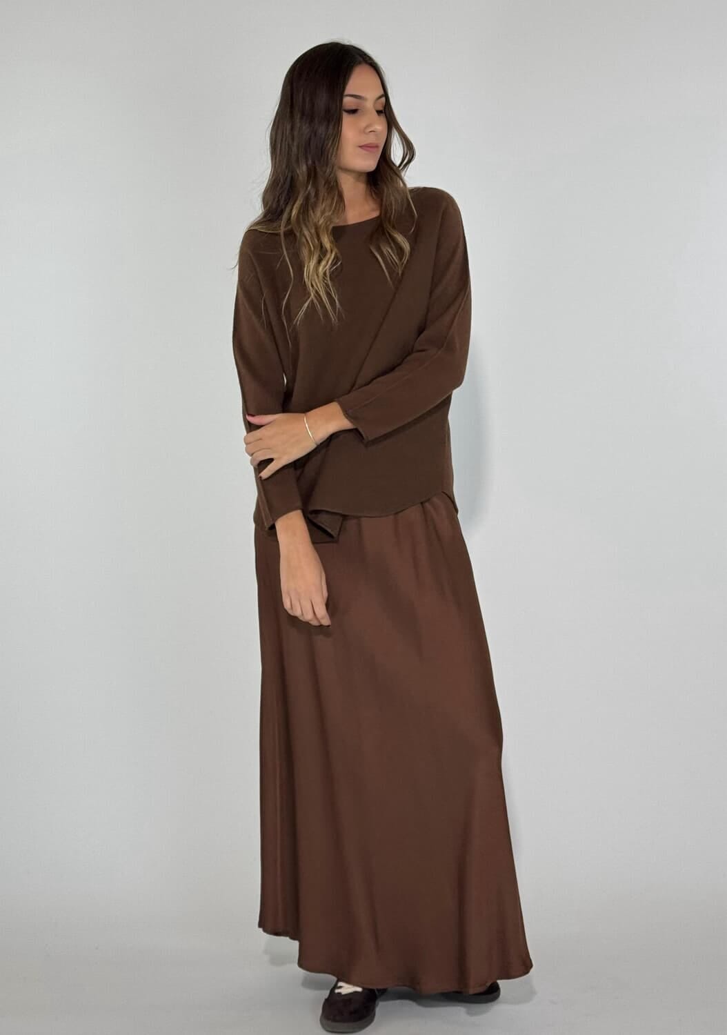 POLLERA IMPALA marron talle unico