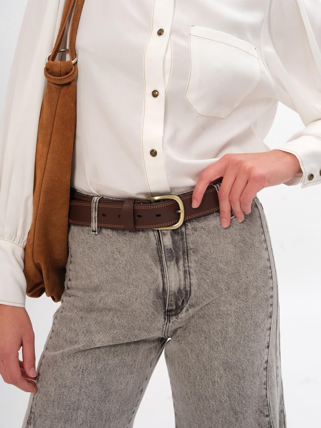 Cinturon Classical marron 90