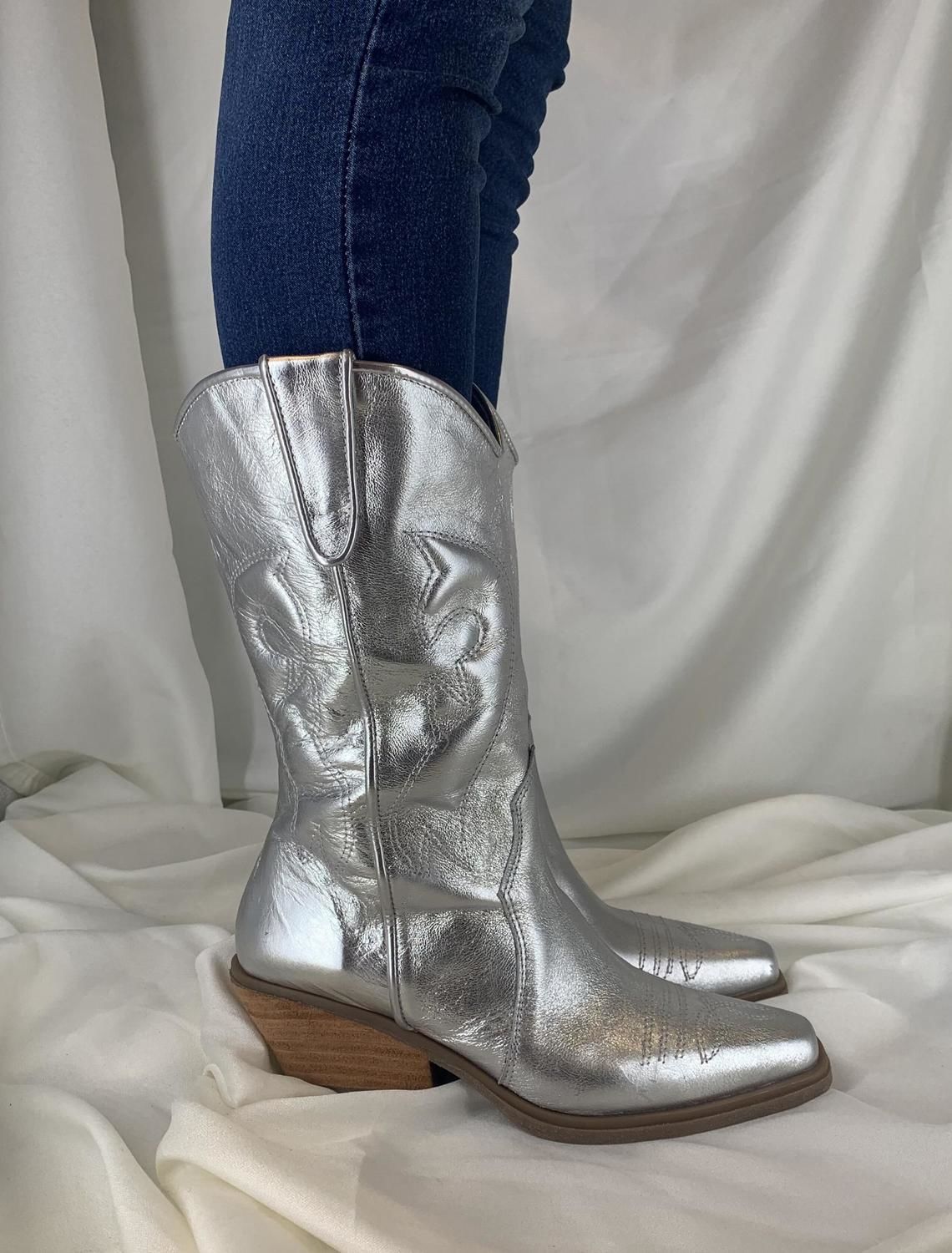 BOTA TEXANA LOUISIANA plateado 39