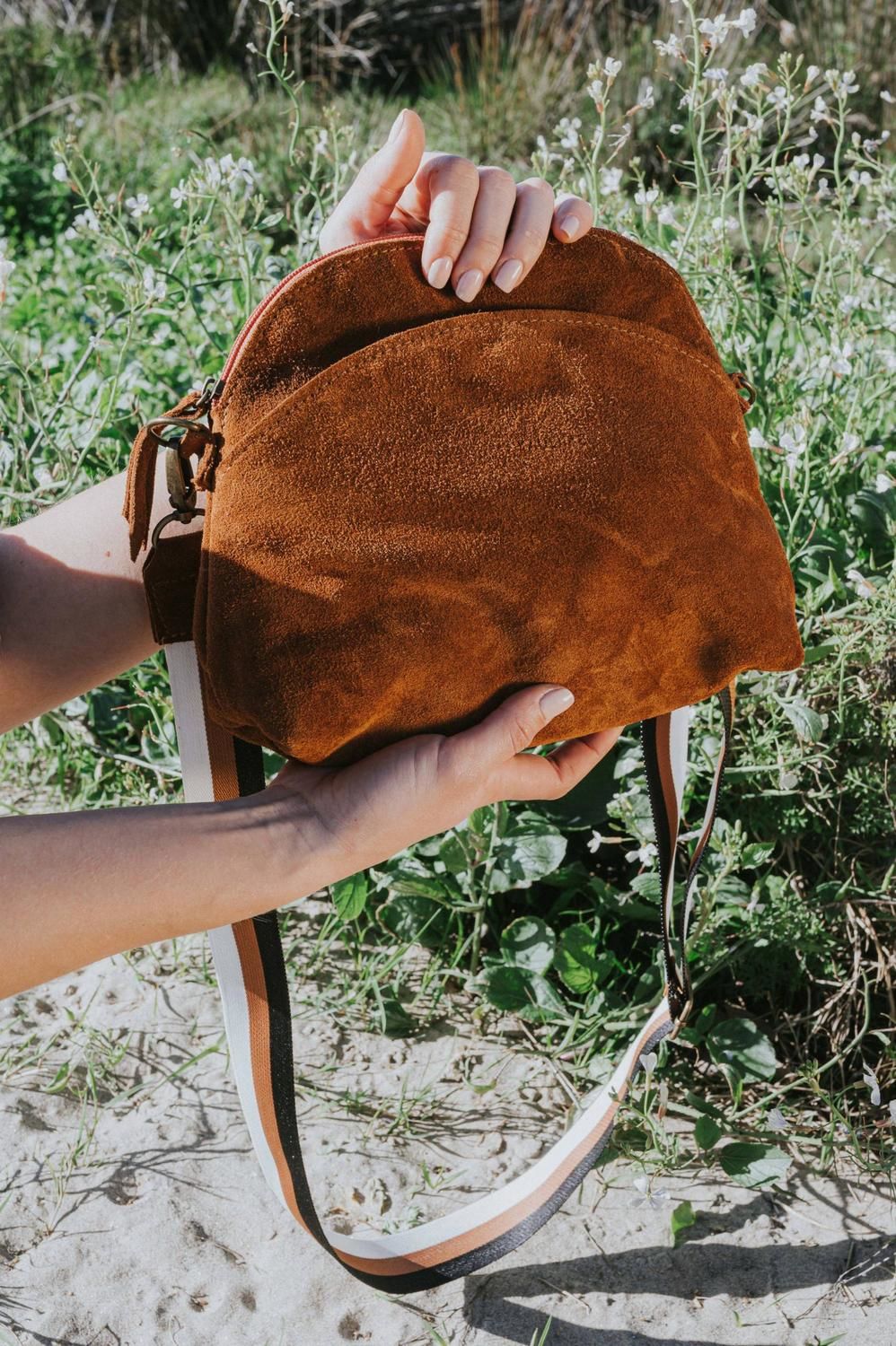 Cartera Toronto de gamuza vison talle unico