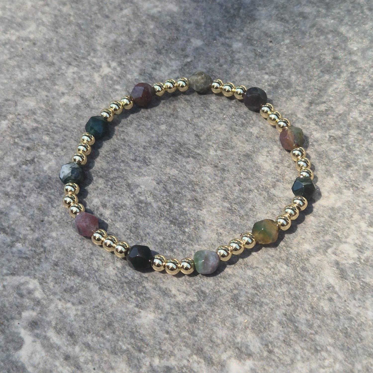 PULSERA GOLDFILLED Y PIEDRA