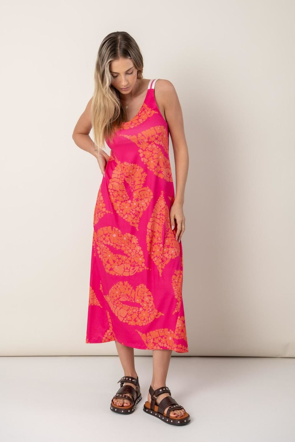 VESTIDO LOOP fucsia talle unico