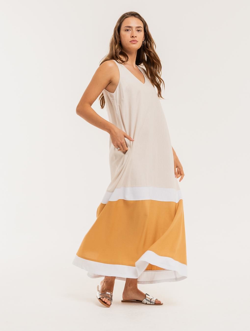 Vestido Amazonas beige m/l