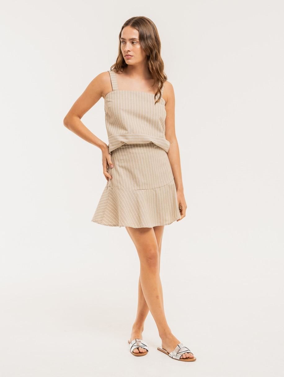 Falda René beige l