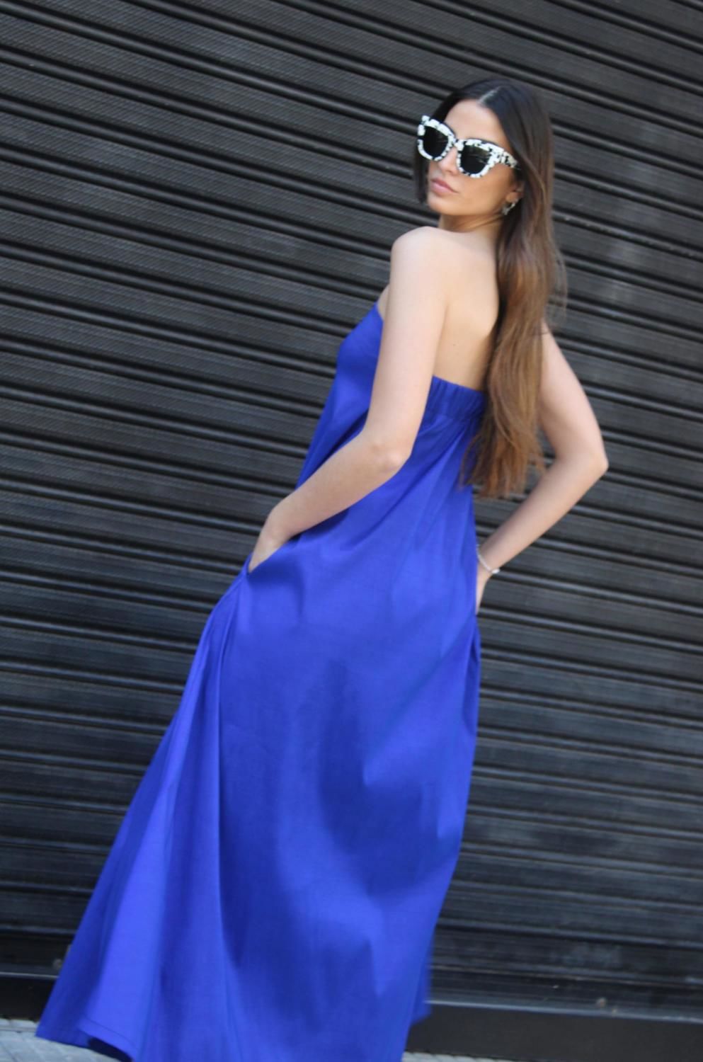 Vestido Dublin azul talle unico