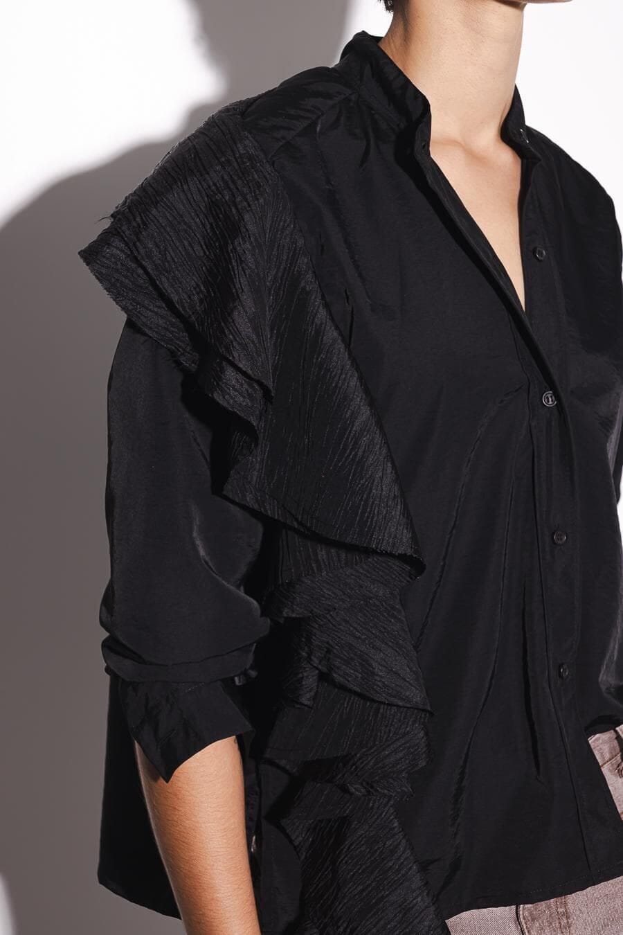 Camisa Simona negro talle unico