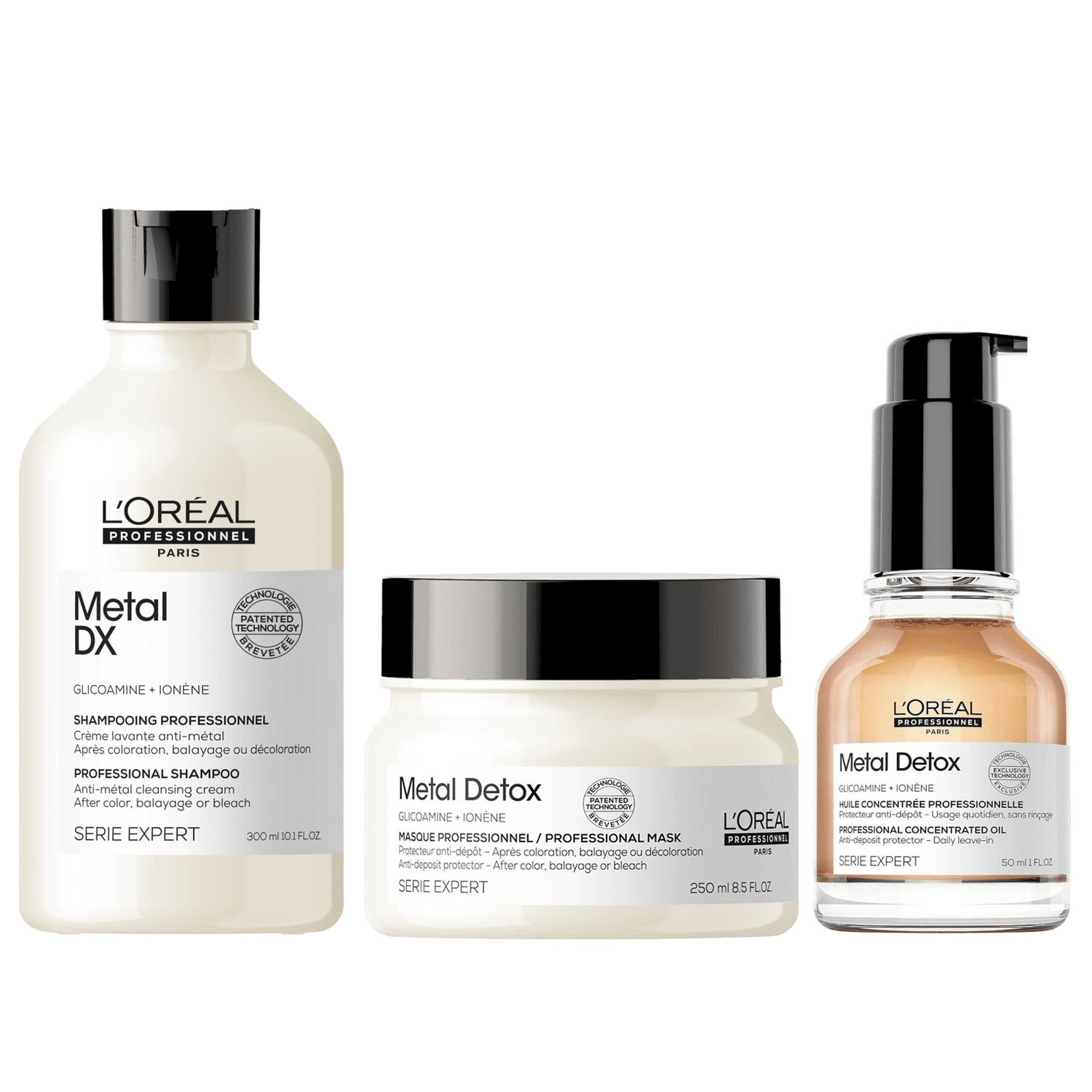 SHAMPOO + MASCARA + HUILE METAL DETOX LOREAL n/a
