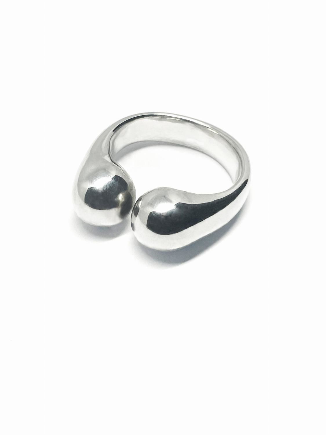 Anillo Bola XL plateado talle unico