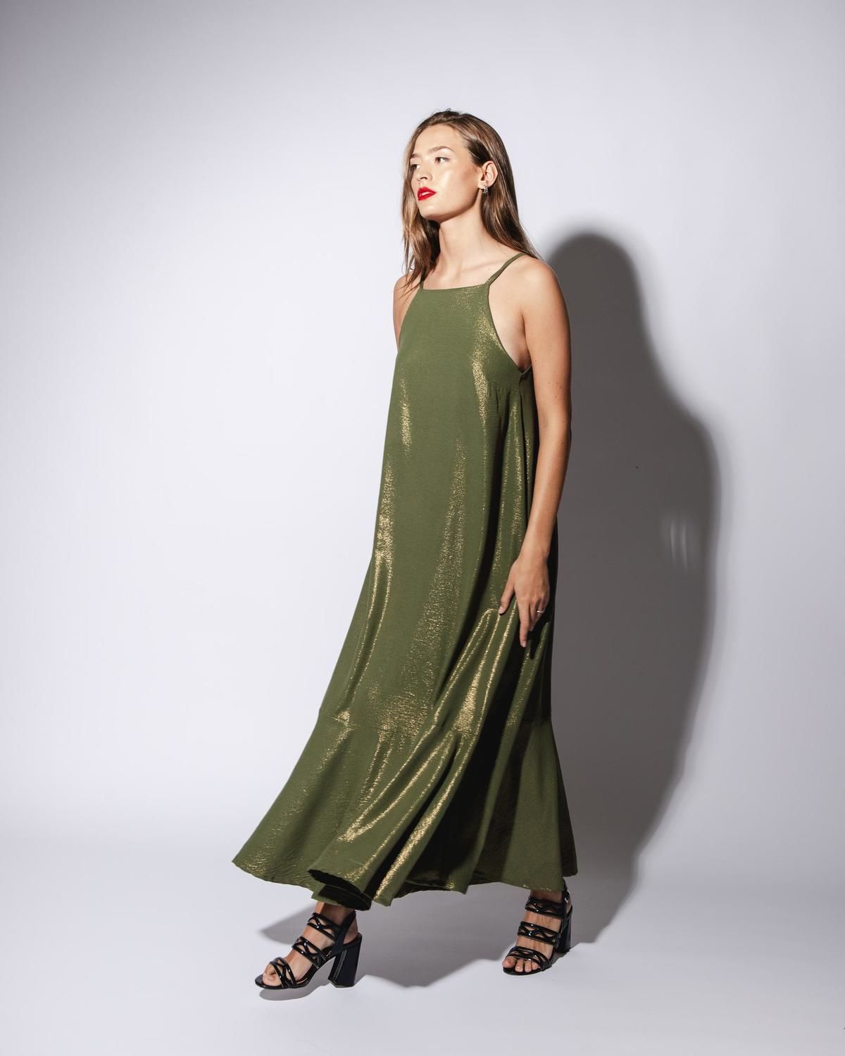 Vestido Primula verde oliva m/l