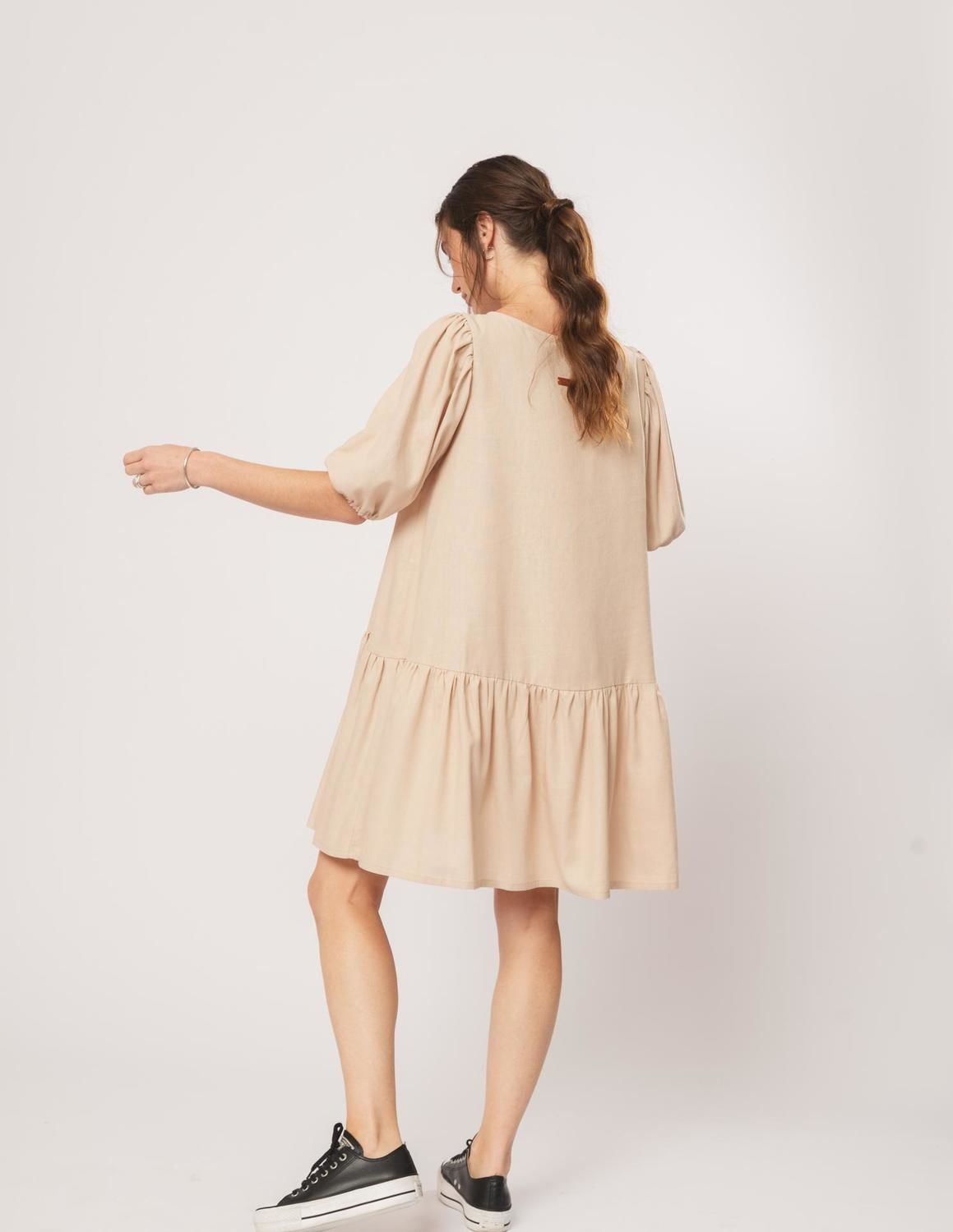 Vestido Rubí beige m/l