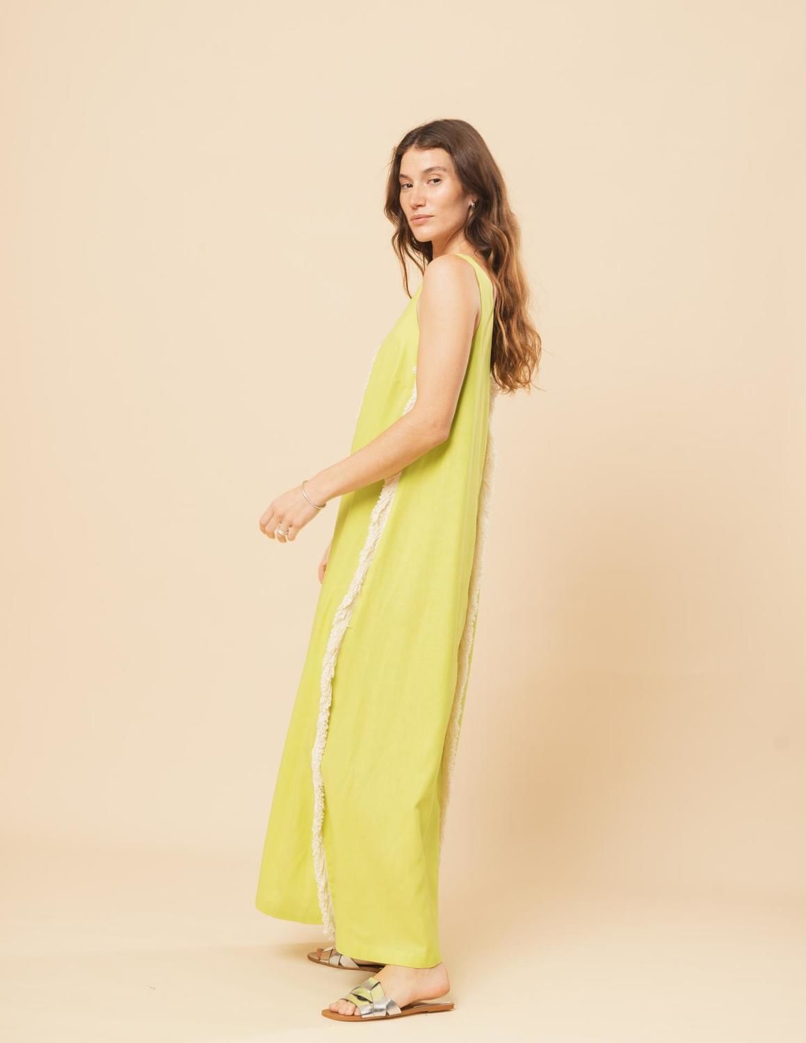 Vestido Zafiro verde lima m/l