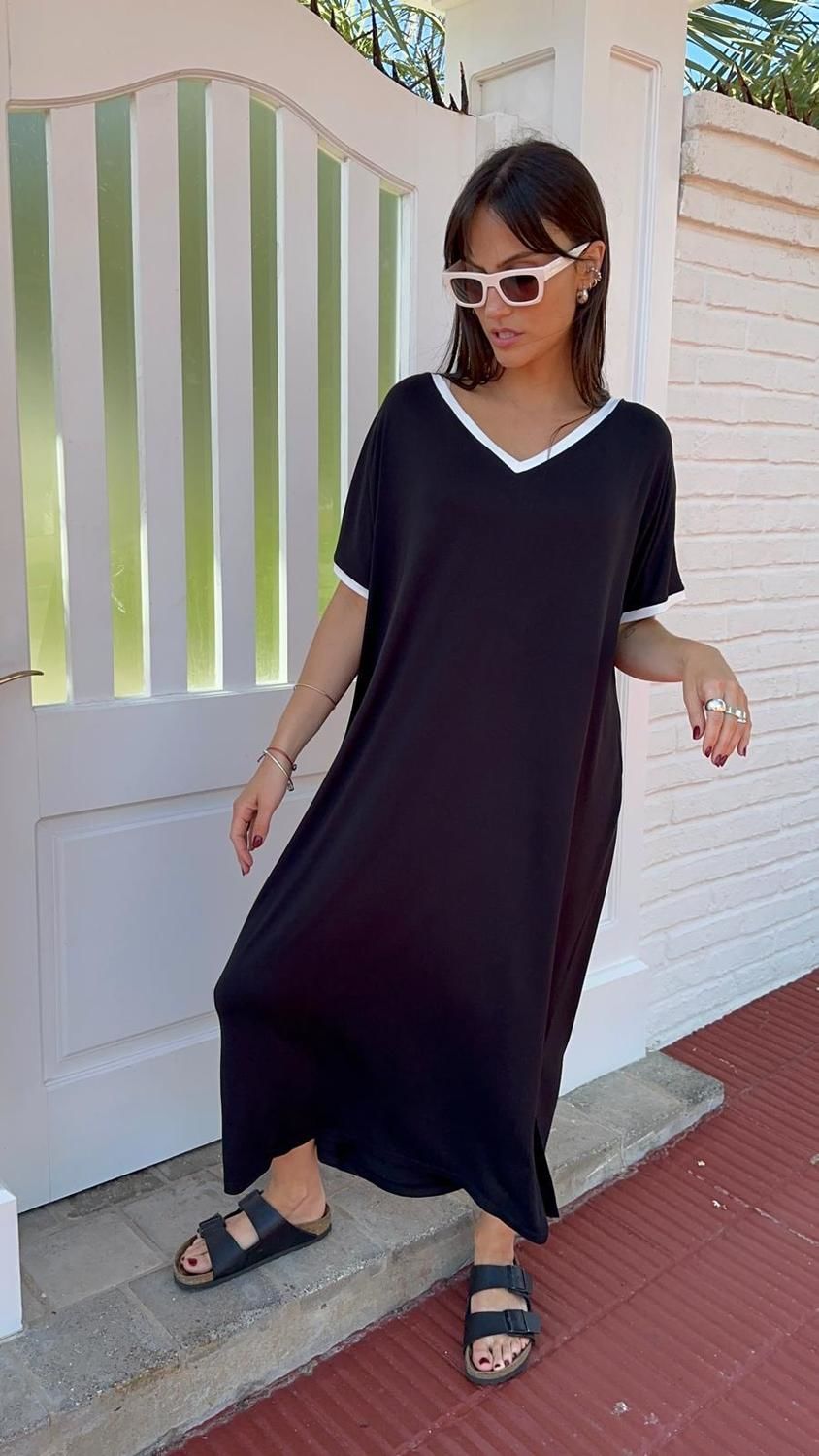 Vestido Laos negro talle unico