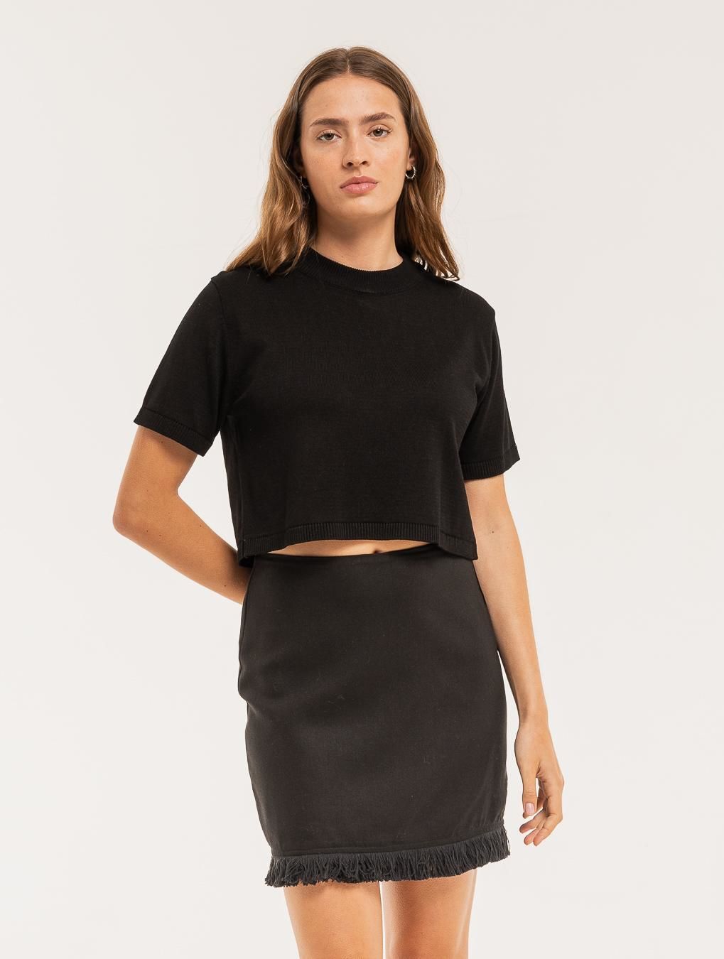 Falda Sienna negro s