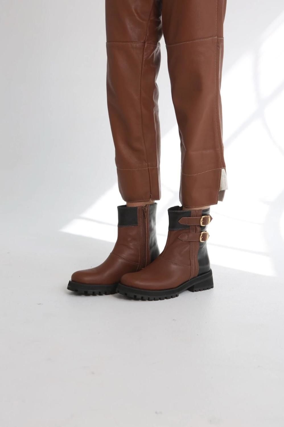 Bota Biker camel 39