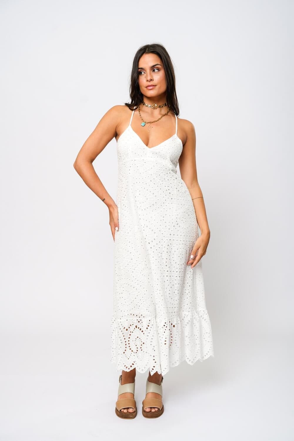 Vestido Cayo blanco talle unico