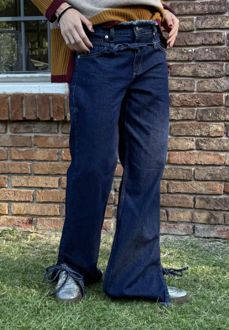 Jean Straight Belt azul 24